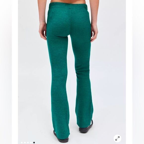 Urban Outfitters Farrah Knit Kick Flare Pant Green Medium New - Picture 4 of 7